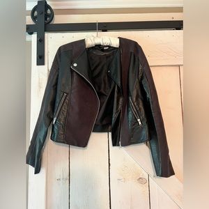 Two toned leather jacket